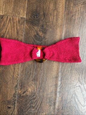 RED Hunza G bandeau top with acrylic tortoise shell